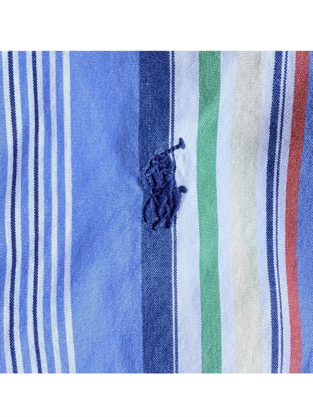 Ralph Lauren Boys Button Down Oxford Shirt 2 2T Blue Pony Logo Preppy Stripes
